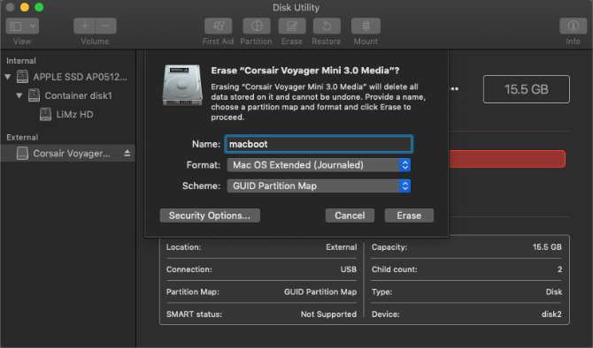 macOS Disk Utility