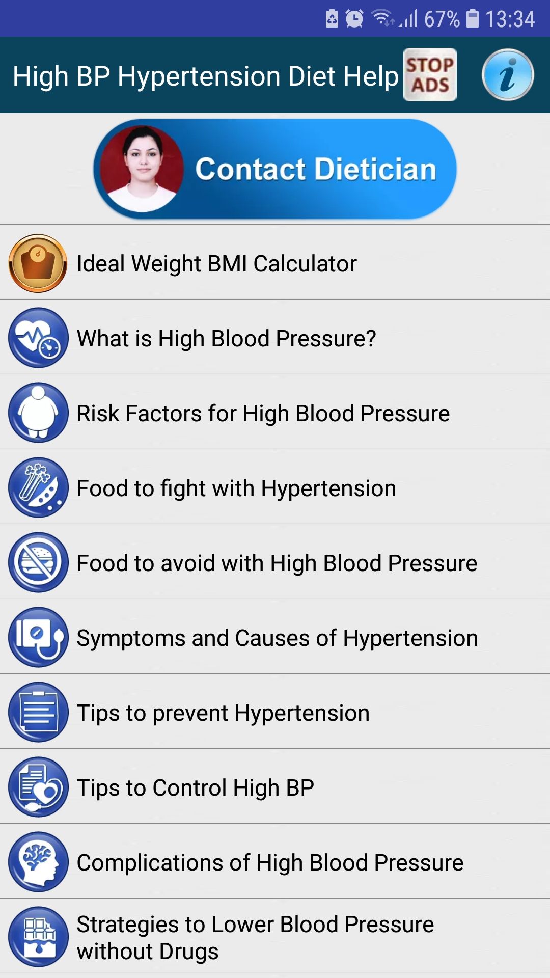 High Blood Pressure Diet Tips mobile app