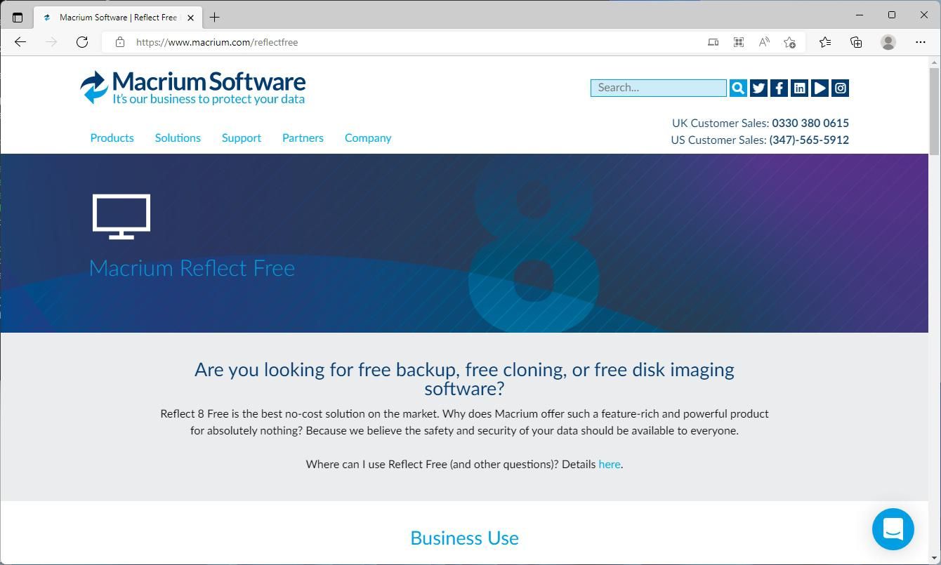 Macrium Reflect Free Site