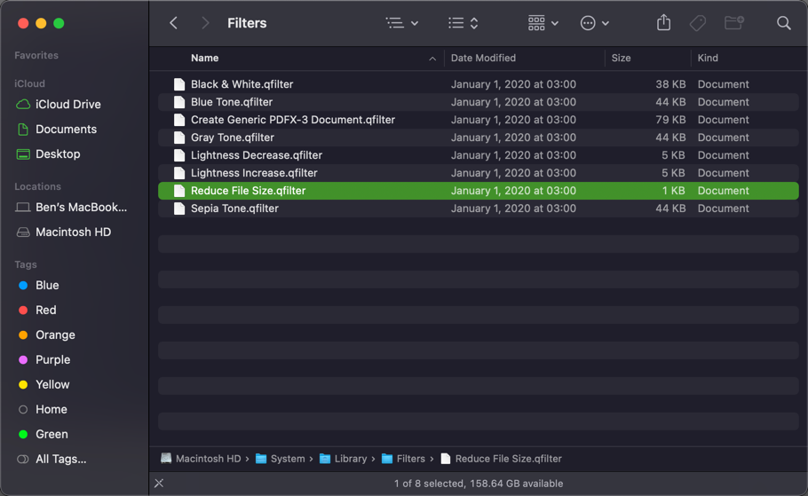 Reduce File Size Filter Mac