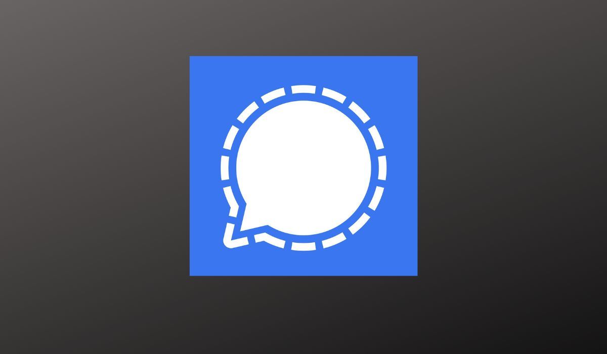 Signal app logo on a black background