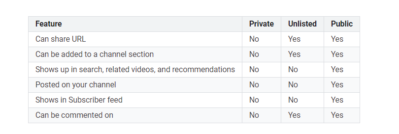 youtube privacy video