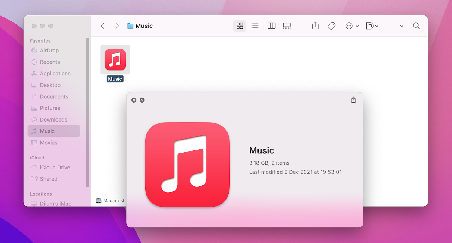 Music folder icon with Apple Music logo.