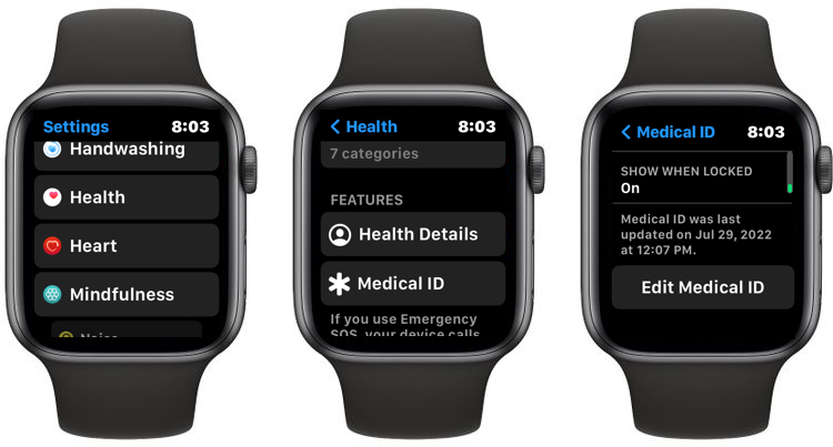Apple Watch Enable Medical ID