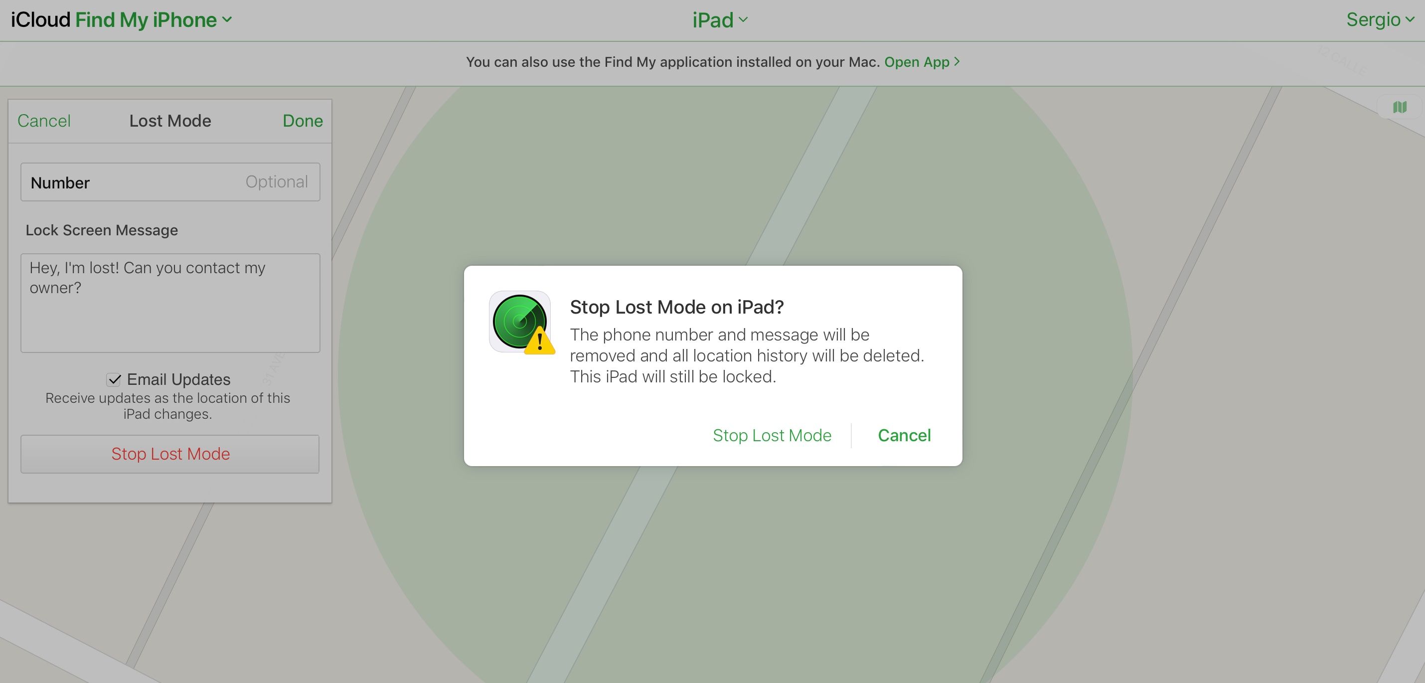 Disable Lost Mode iCloud
