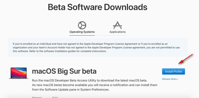 Apple Beta Software Downlaods