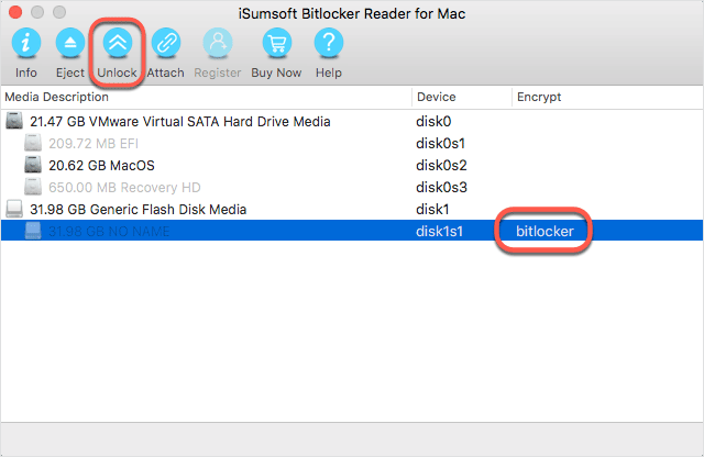 iSumsoft BitLocker Reader for Mac