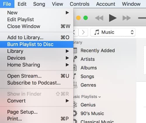 burn music cd on mac - burn playlist