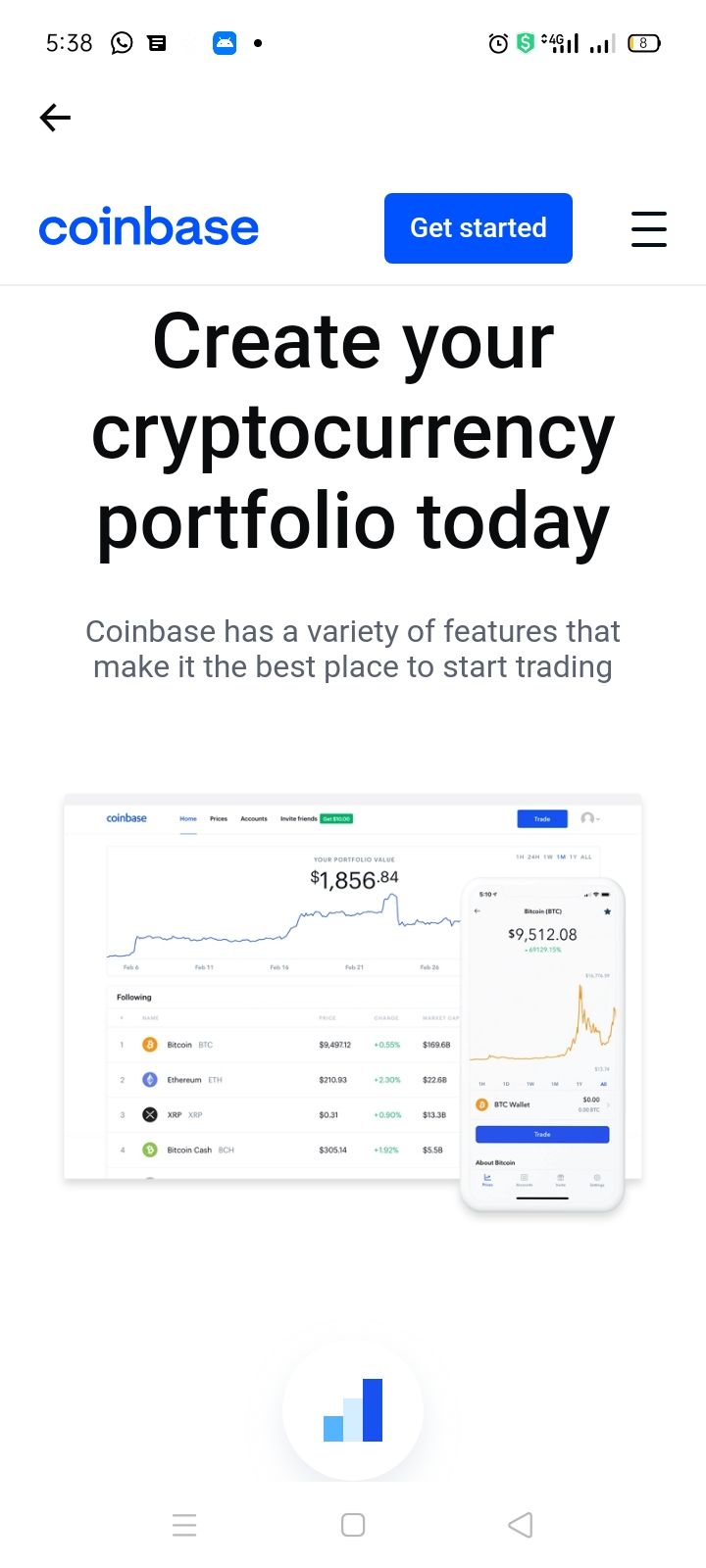 coinbase app screenshot 2