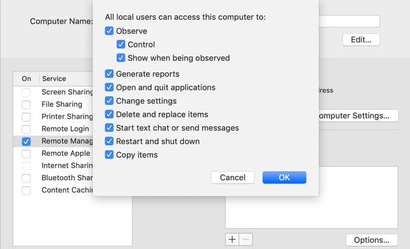 control mac remotely - macos remote management