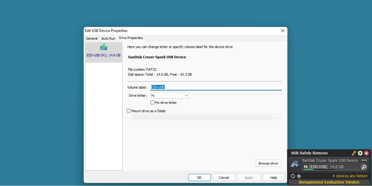 screenshot of usb safely remove show device properties