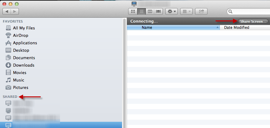 share screen on mac - finder
