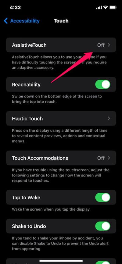 Disable/Re-Enable Assistive Touch