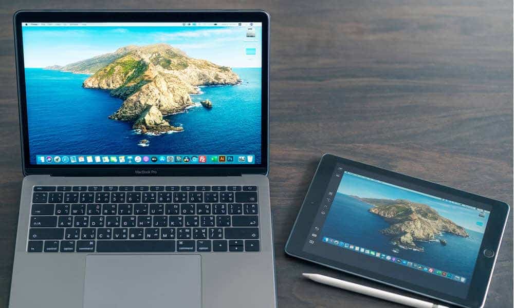 Macbook and iPad together
