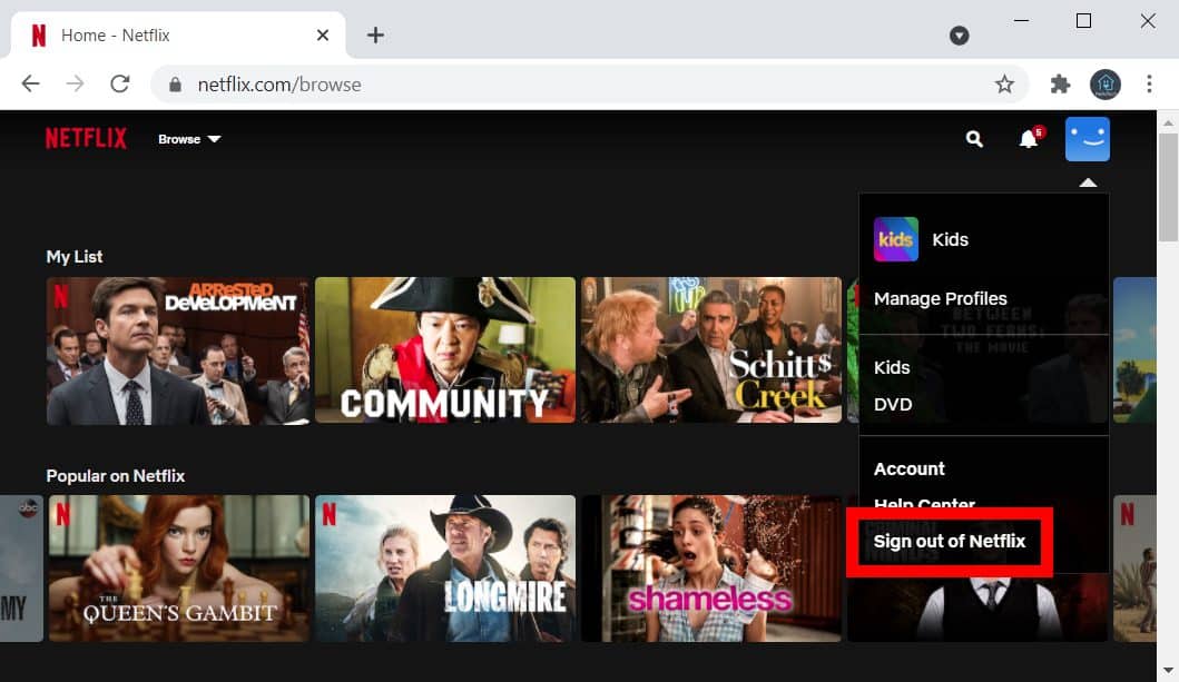 Sign Out Netflix On Browser