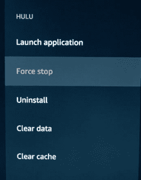 Force Stop Hulu App