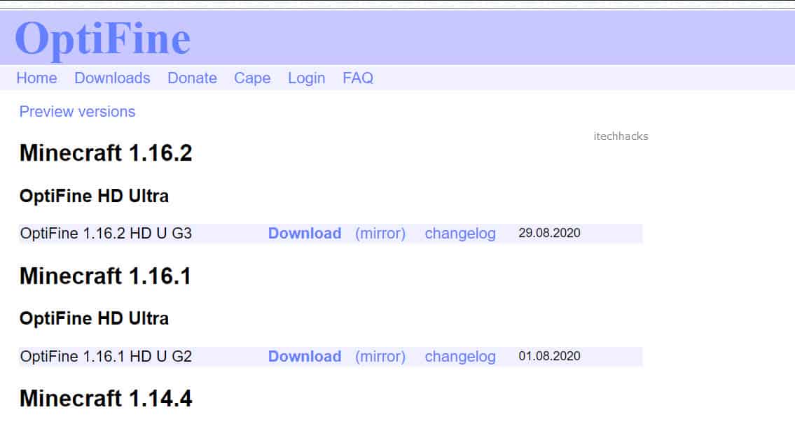 How to Download OptiFine 1.16 and prepare Minecraft for it?