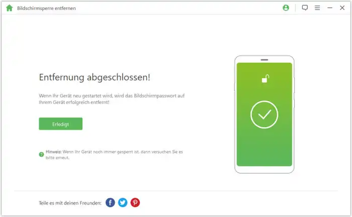 Android Passwort entfernen