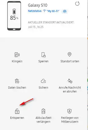 samsung passwort entsperren