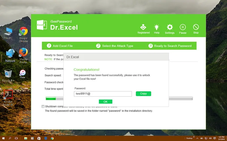 Excel-Passwortwiederherstellungssoftware erfolg