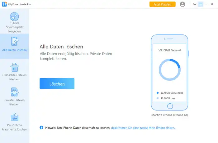 iphone daten radiergummi