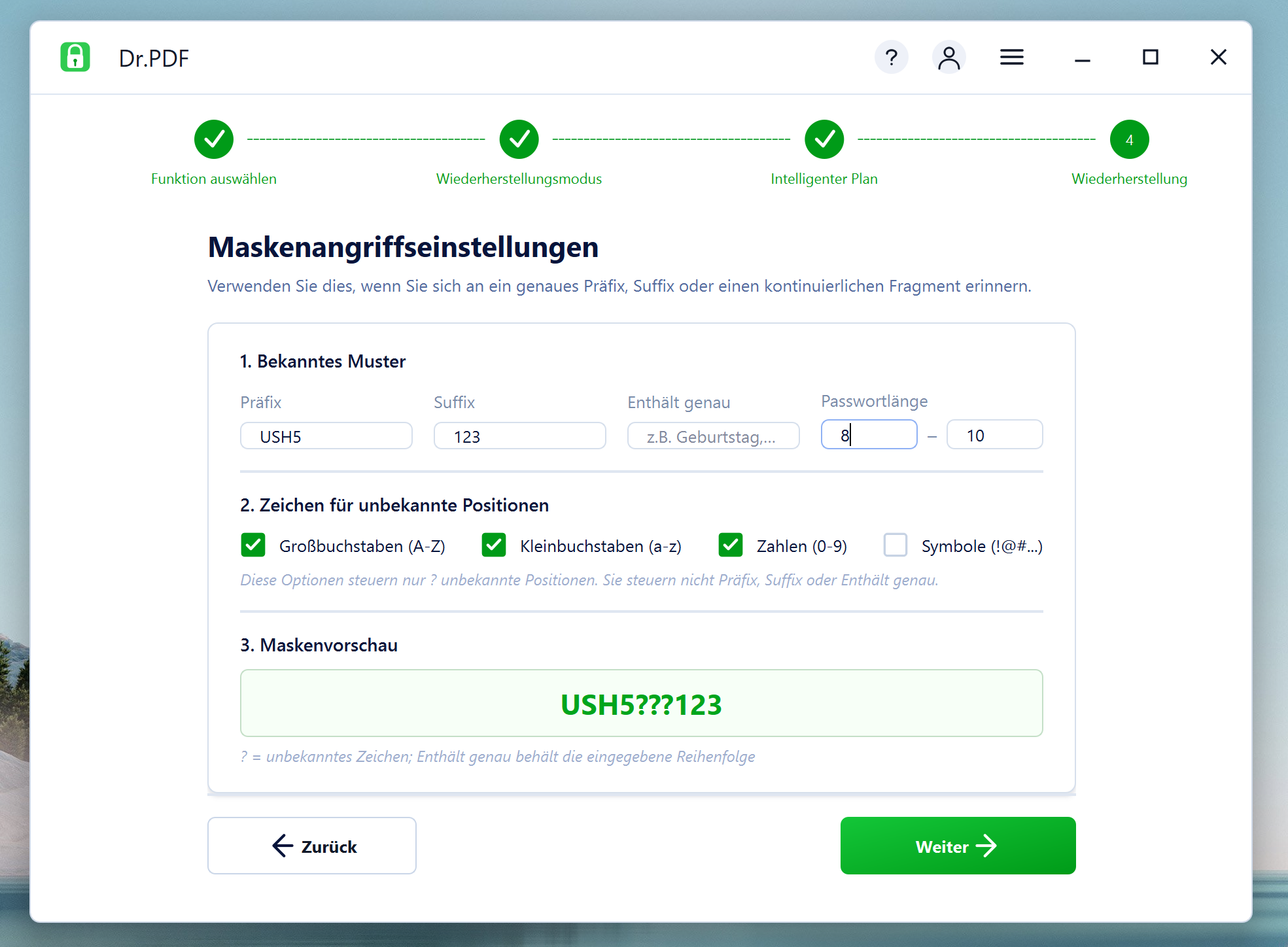 Dr.PDF Passwort Knacken