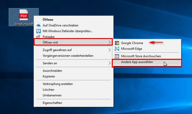 PDF Offnen Chrome