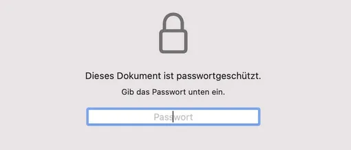 Passwort zum Öffnen