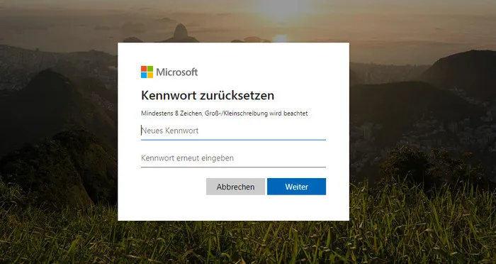 Kennwort neues Windows