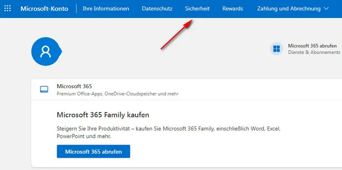 Microsoft-Kontoeinstellungen