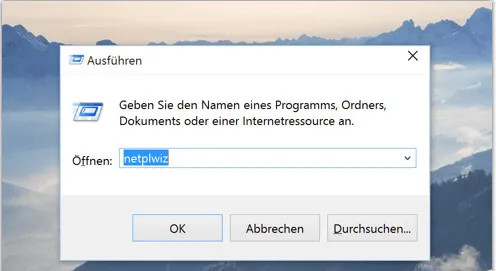 netplwiz