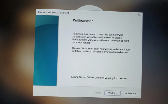 Windows Passwortrücksetzdiskette