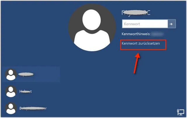 windows 10 passwort zurucksetzen