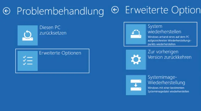 windows 10 problembehandlung