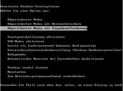 windows xp abgesicherten modus